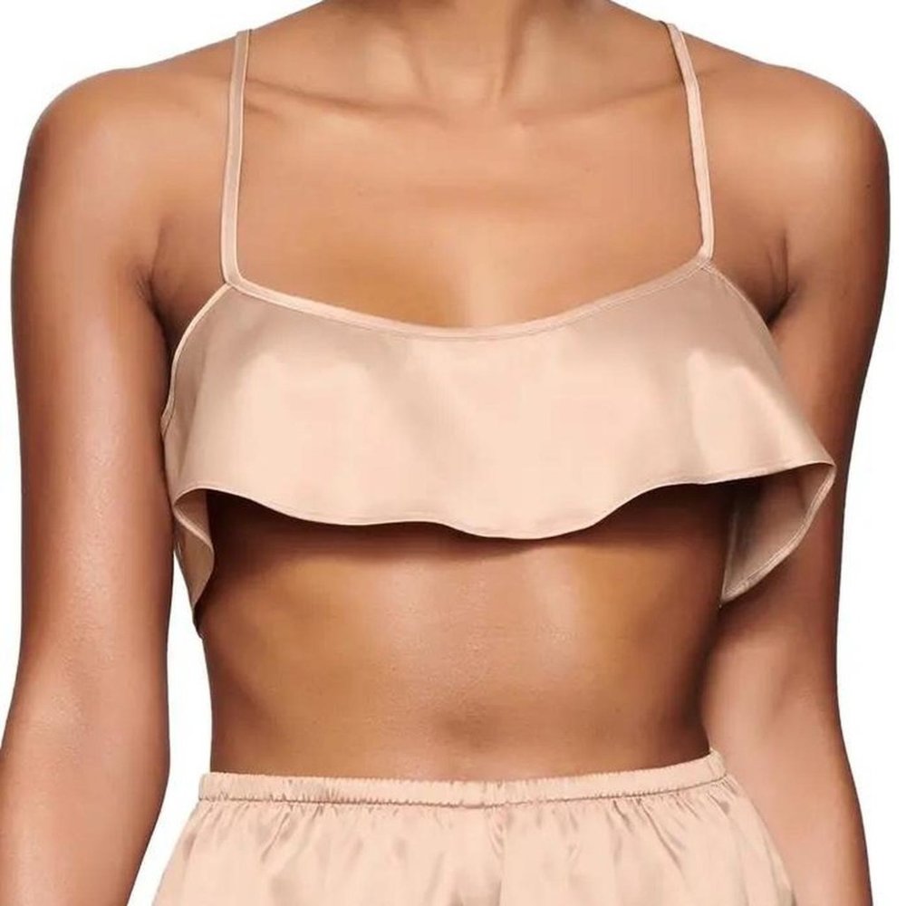 SKIMS Woven Shine Cami Pink‎ Sand Womens 4X